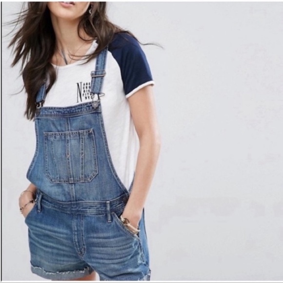 Abercrombie & Fitch Denim Short Overalls S - Picture 17 of 17